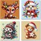 Christmas Cartoon Paint by Number Kits for Kids Adults Beginners(Cartoon2)7.87 x 7.87 x 2.83 inches